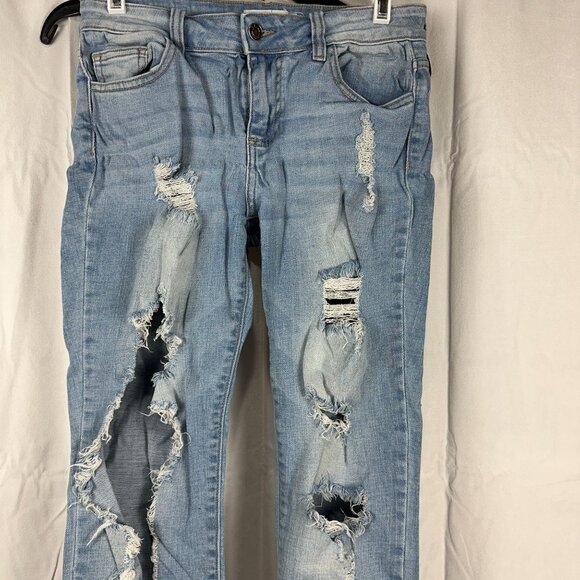 Cello Womens Distressed Light Wash Skinny Jeans Size 3 - Picture 3 of 7